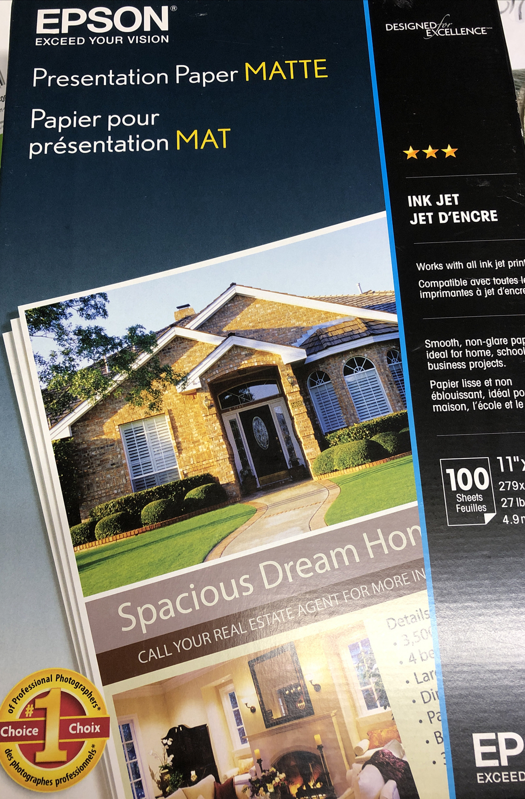 Epson Inkjet Matte Presentation Paper – White ￼NEW & SEALED! 100 Sheets!