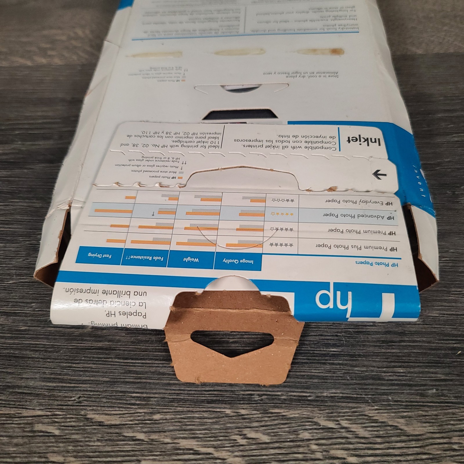 Lot of 2 Inkjet Photo Paper 4×6 Glossy Paper-1 Sealed Staples and 1 Open HP Box