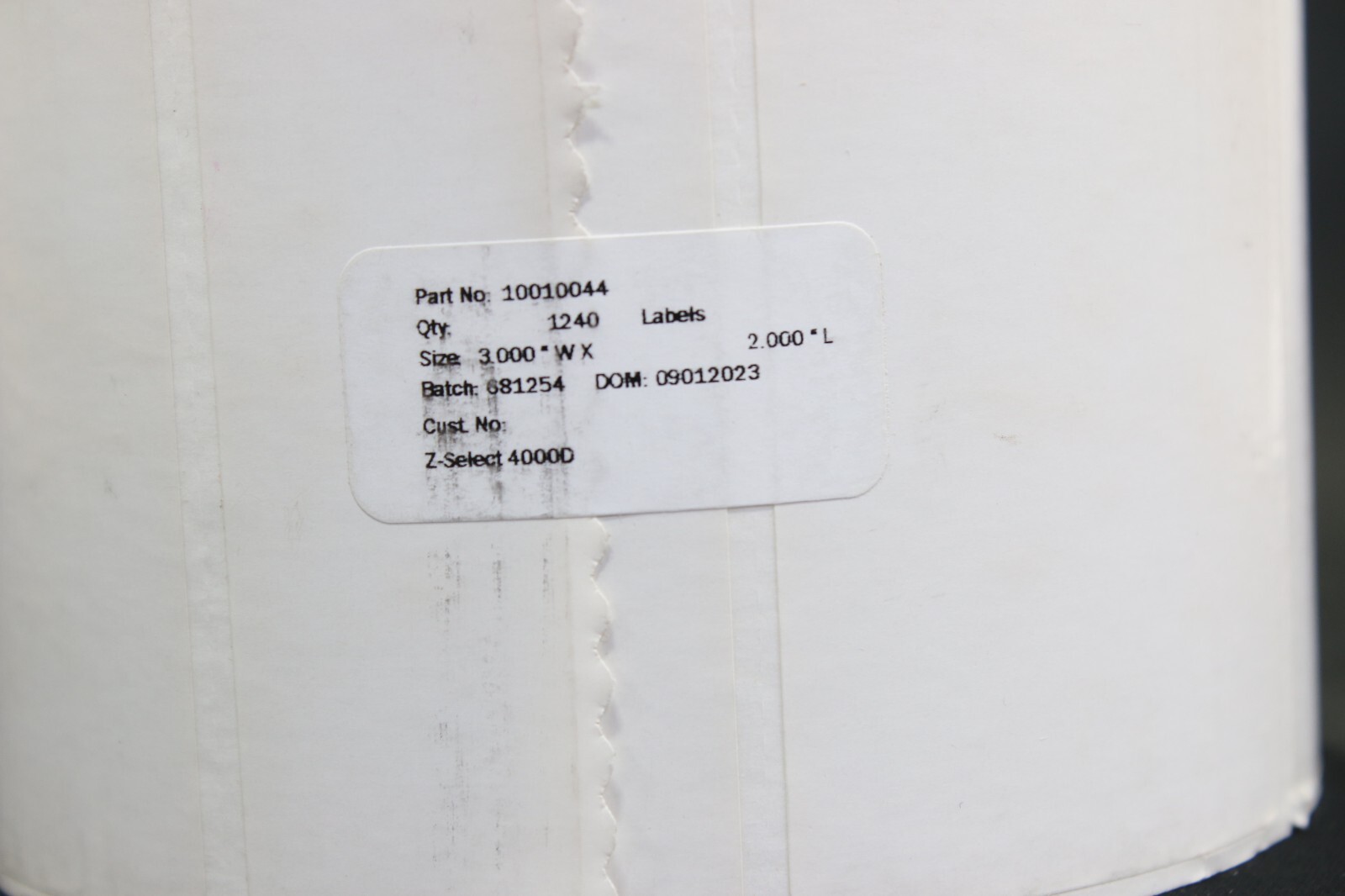 Zebra 3″ x 2″ Z-Select 4000D Direct Thermal Transfer Label 10010044 – 1 Roll