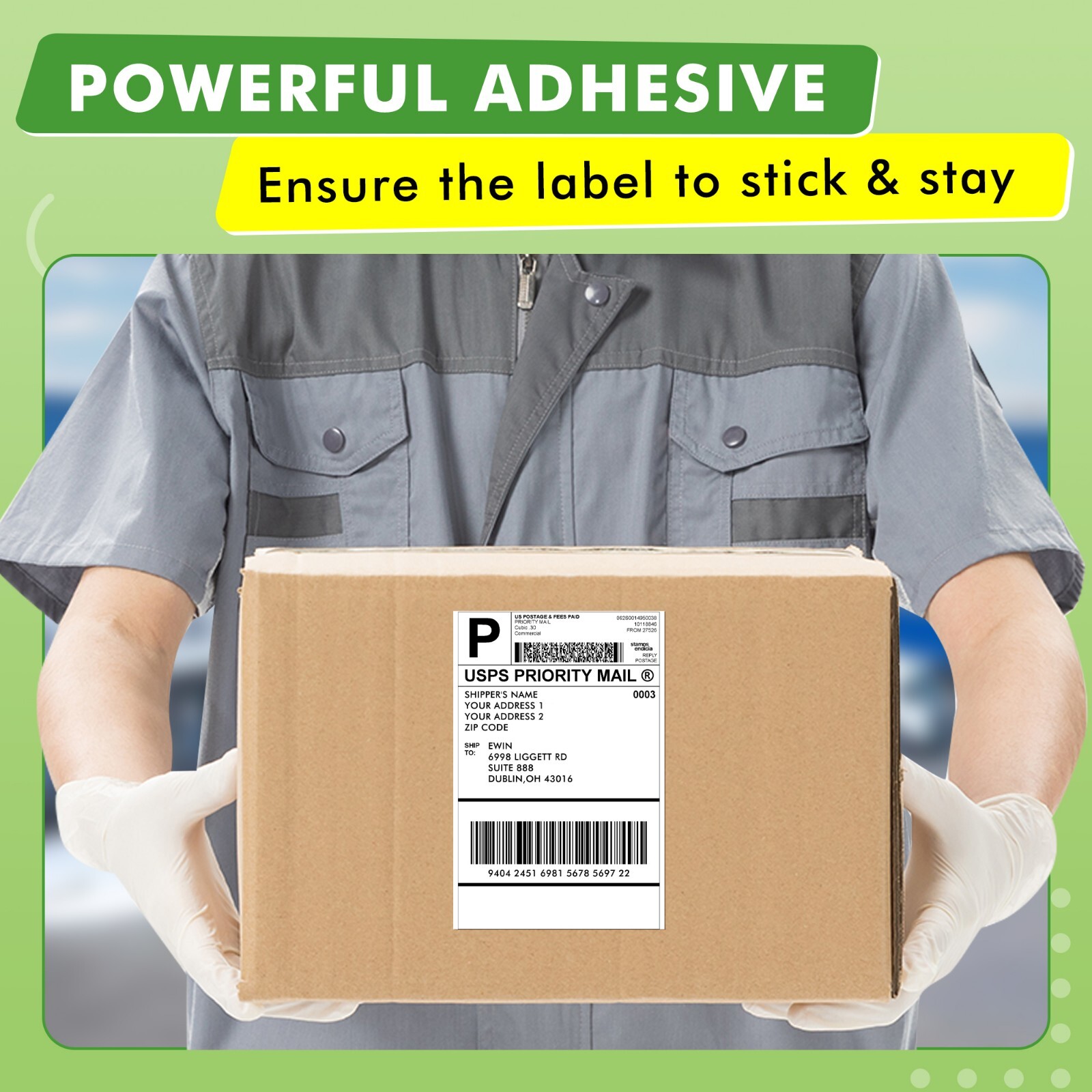 Koala Full Sheet Shipping Labels 8.5×11 500 Full Page Labels for Laser Printers