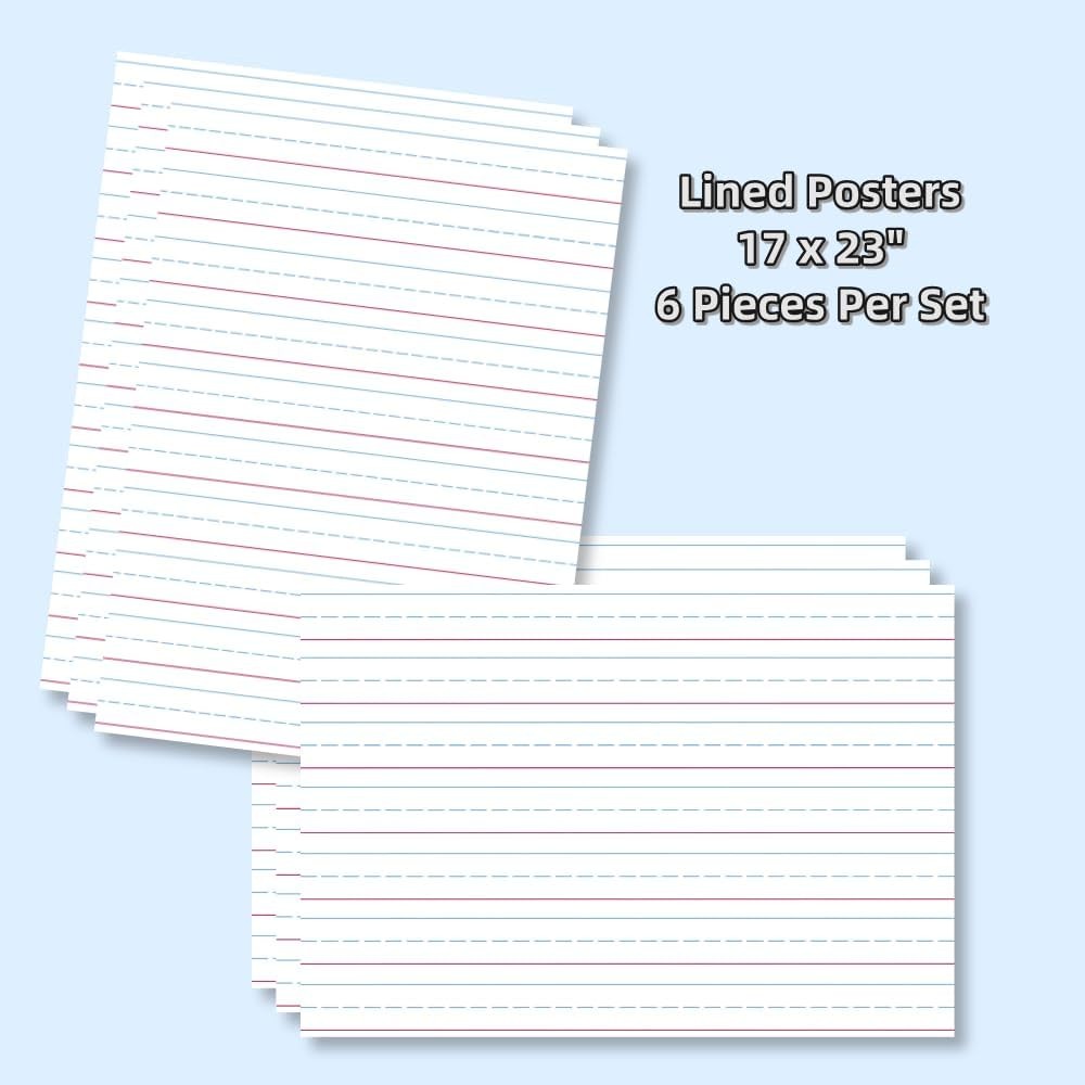 Dry-Erase Presentation Posters Set, Write & Wipe Charts Reusable Handwriting