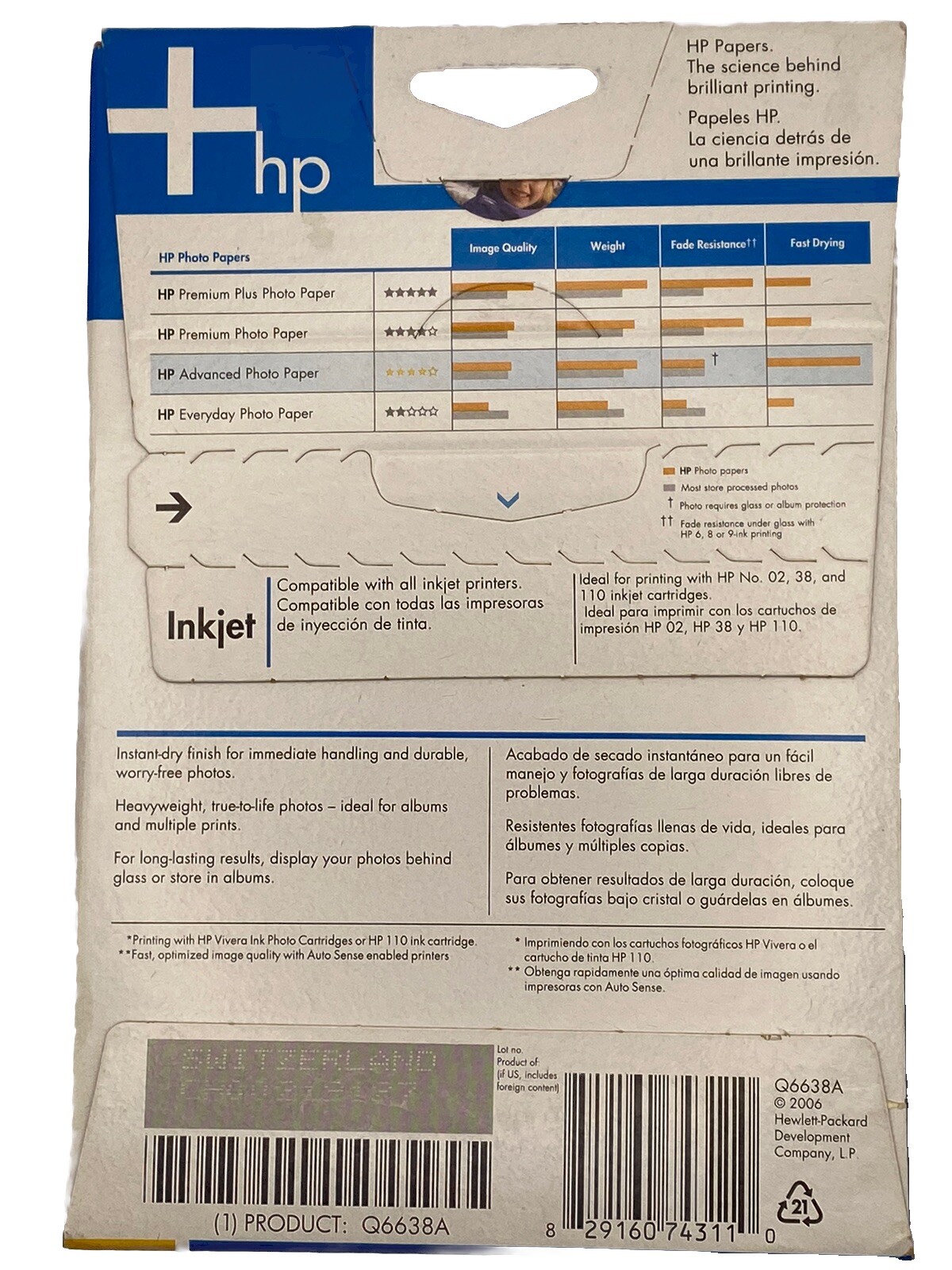 HP Advanced photo Paper 100 sheets 4 x 6-Inch Glossy