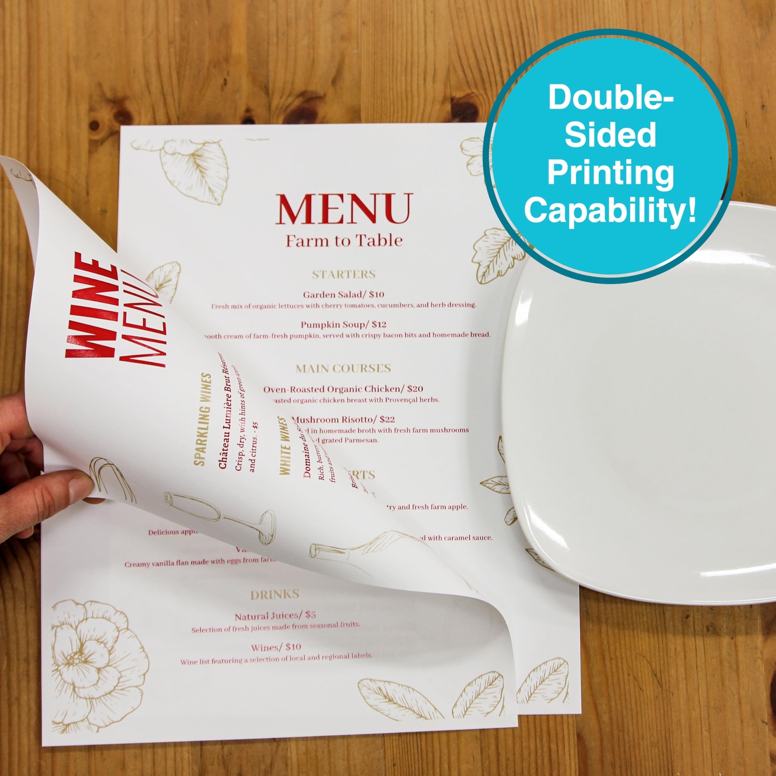 Double Sided Matte 6.5 Mil Instant Dry Inkjet Photo Paper 8.5×11 80 Sh