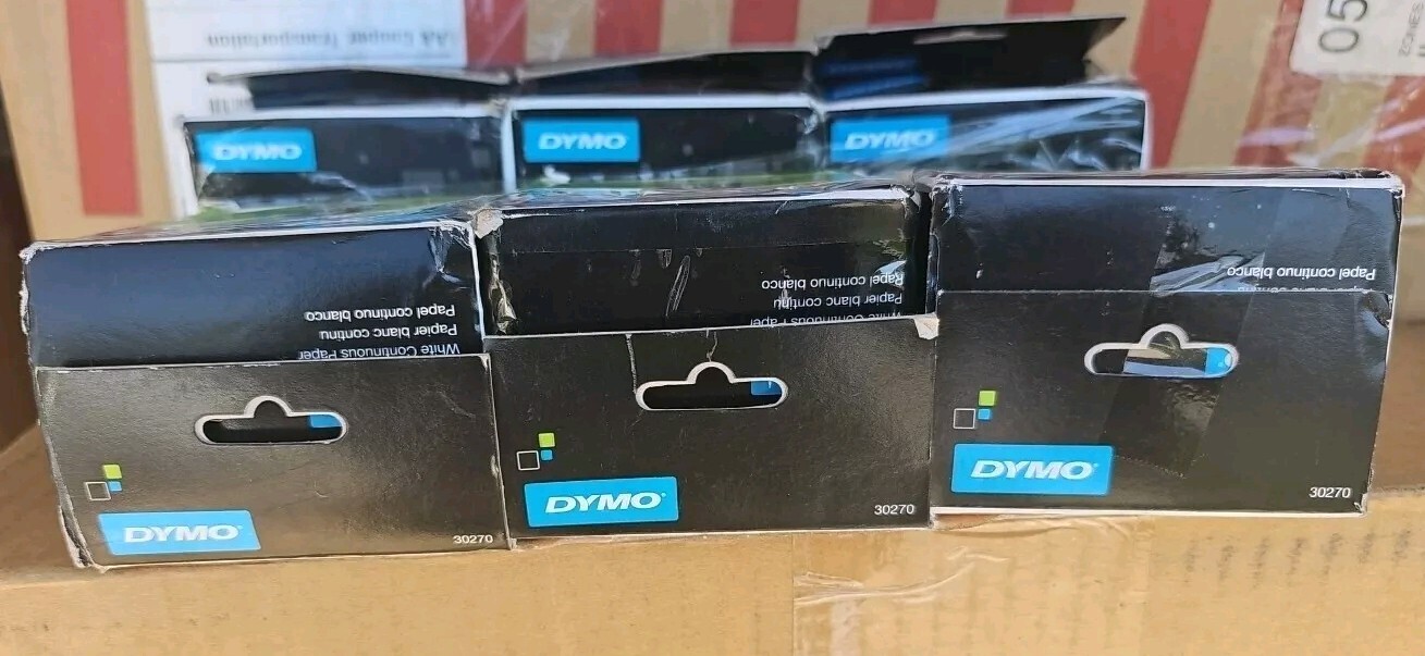 Lot of 3 Dymo 30270 LW Continuous roll 2-1/4 X 300ft 900ft Total