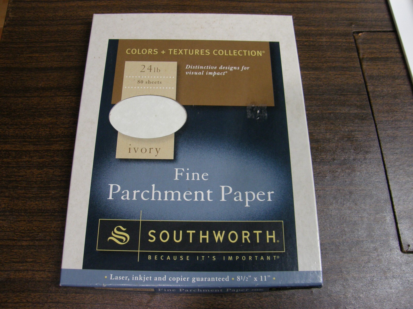 9656) Southworth Fine Parchment Paper Ivory 24lb 8 1/2 x 11″ OPEN BOX 67 SHEETS