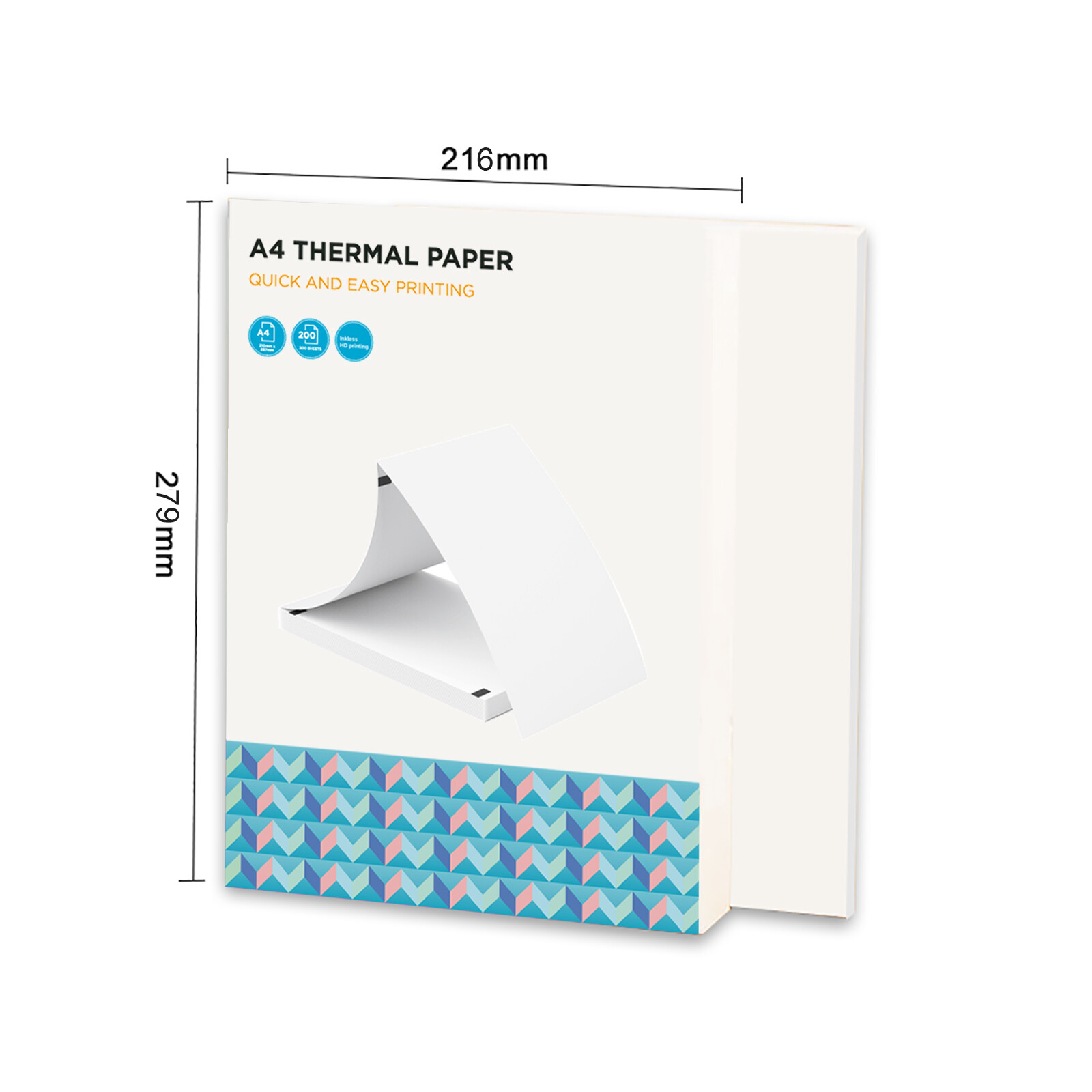 Thermal Paper 200 Sheet Letter Size Fan folded Printing Paper for H9Z2