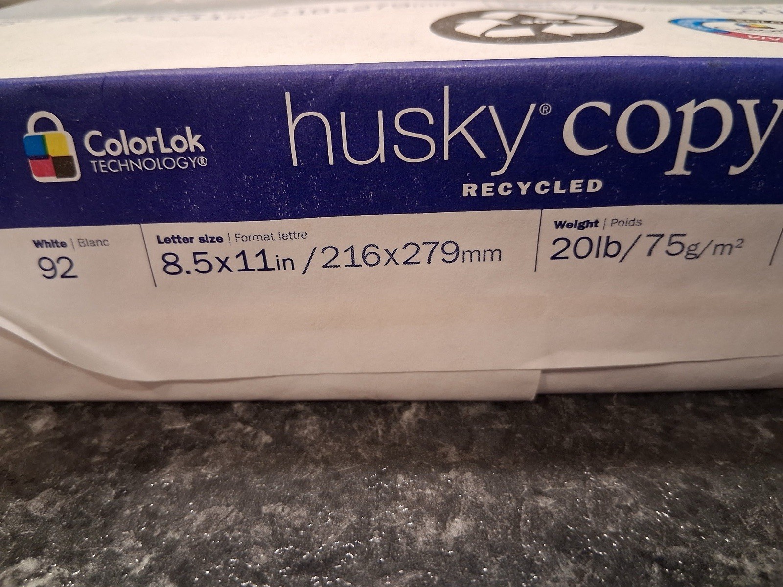Domtar Husky Copy30 Recycled Copy Laser Inkjet Paper 8.5x11in 2pk NEW & SEALED