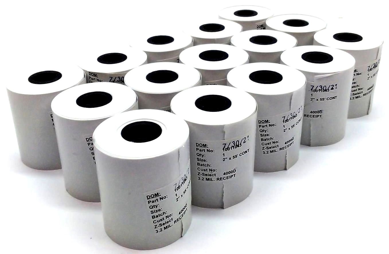 Zebra Receipt Papers 2″ x 55′ CONT Z-Select 4000D 10011043 Genuine – 36 Rolls