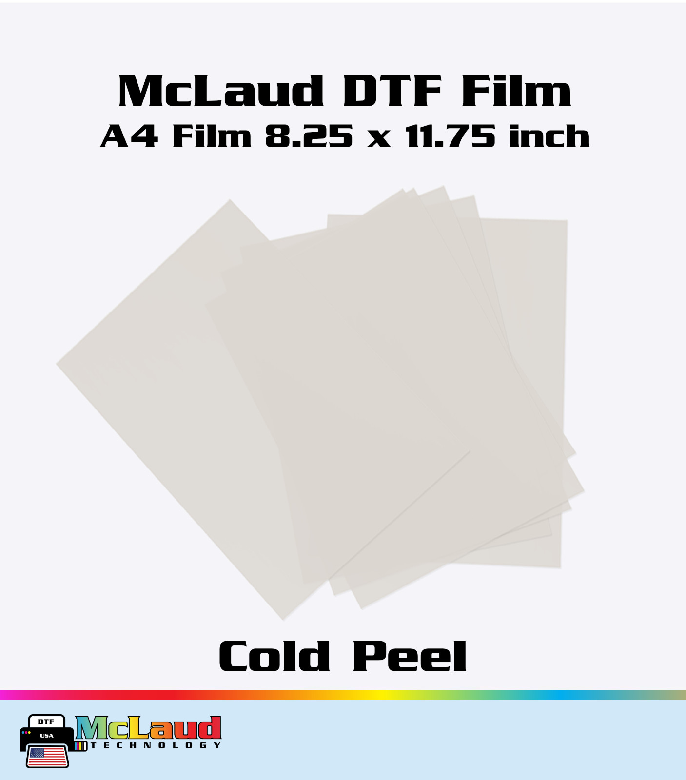 McLaud DTF Transfer Film A4 (8-1/4 X 11-3/4), Package of 25