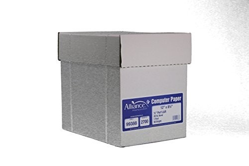Alliance Continuous Computer Paper 12″ x 8-1/2″ Blank Left & Right White