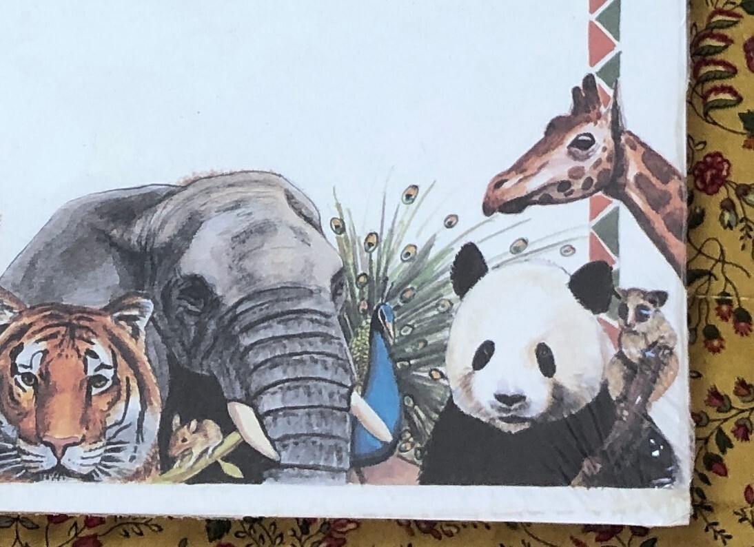 vtg 1992 Safari Animals Stationery Laser Paper 8.5 x 11 Deadstock 100 Sheets