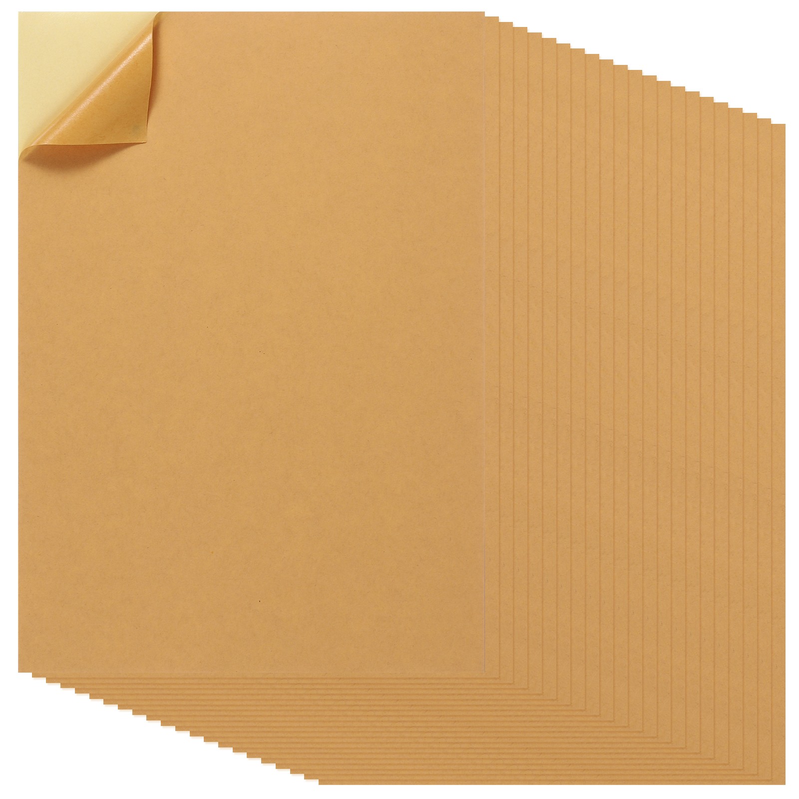 40 sheets A4 adhesive labels for shipping, light brown color