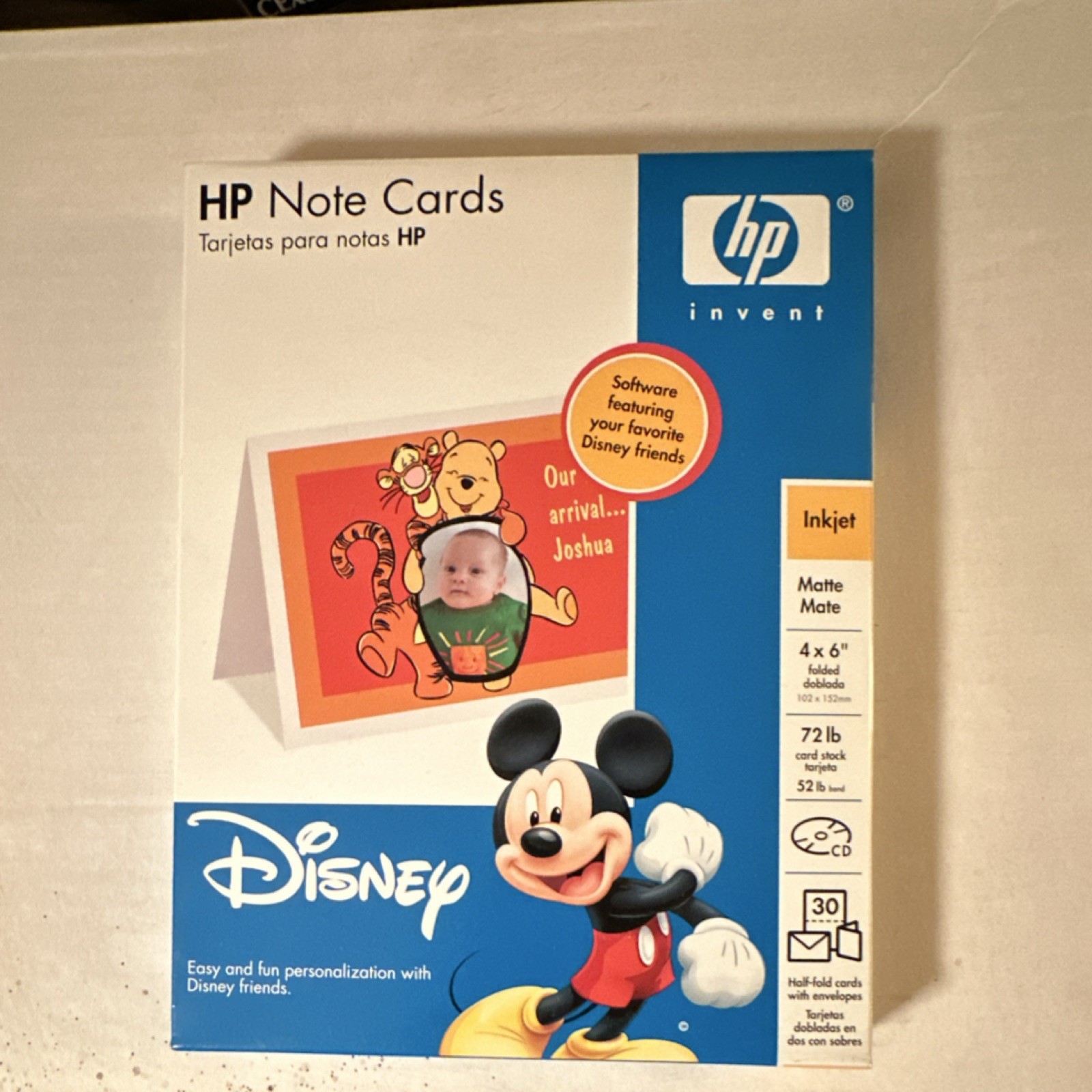 HP Note Cards Matte 4×6 White 72 lb Inkjet Card Stock Q5521A