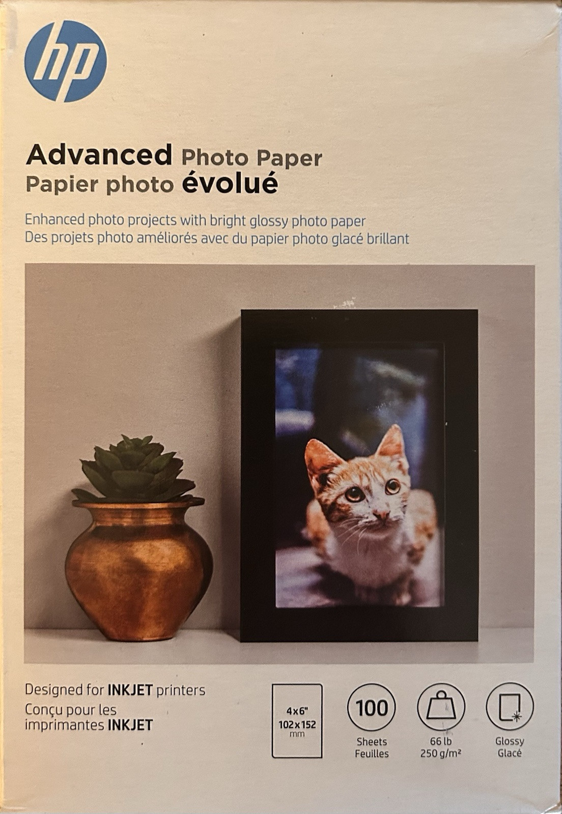 Hewlett Packard Q6638A 4 x 6 inch Glossy Printer Paper – 100 Sheets