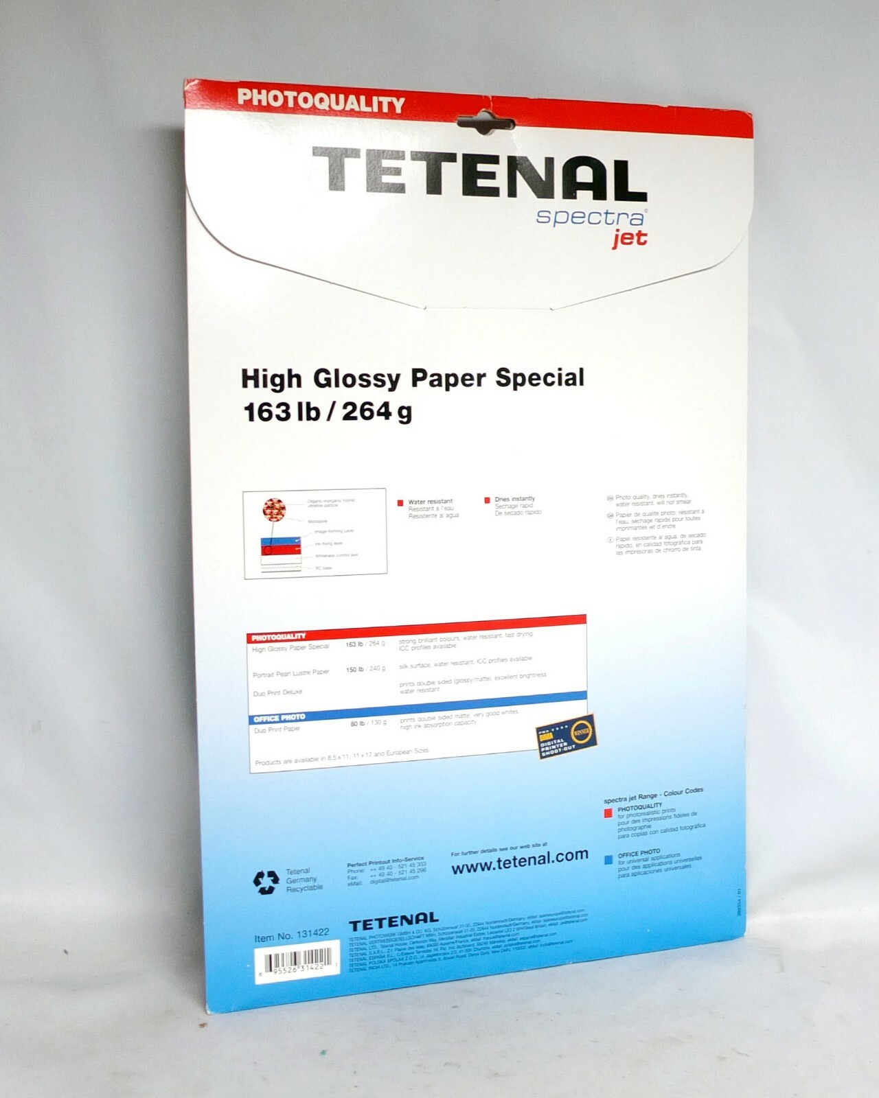 Tetenal Spectra Jet High Glossy Paper Special 11″ x 17″ 20 sheets NEW SEALED