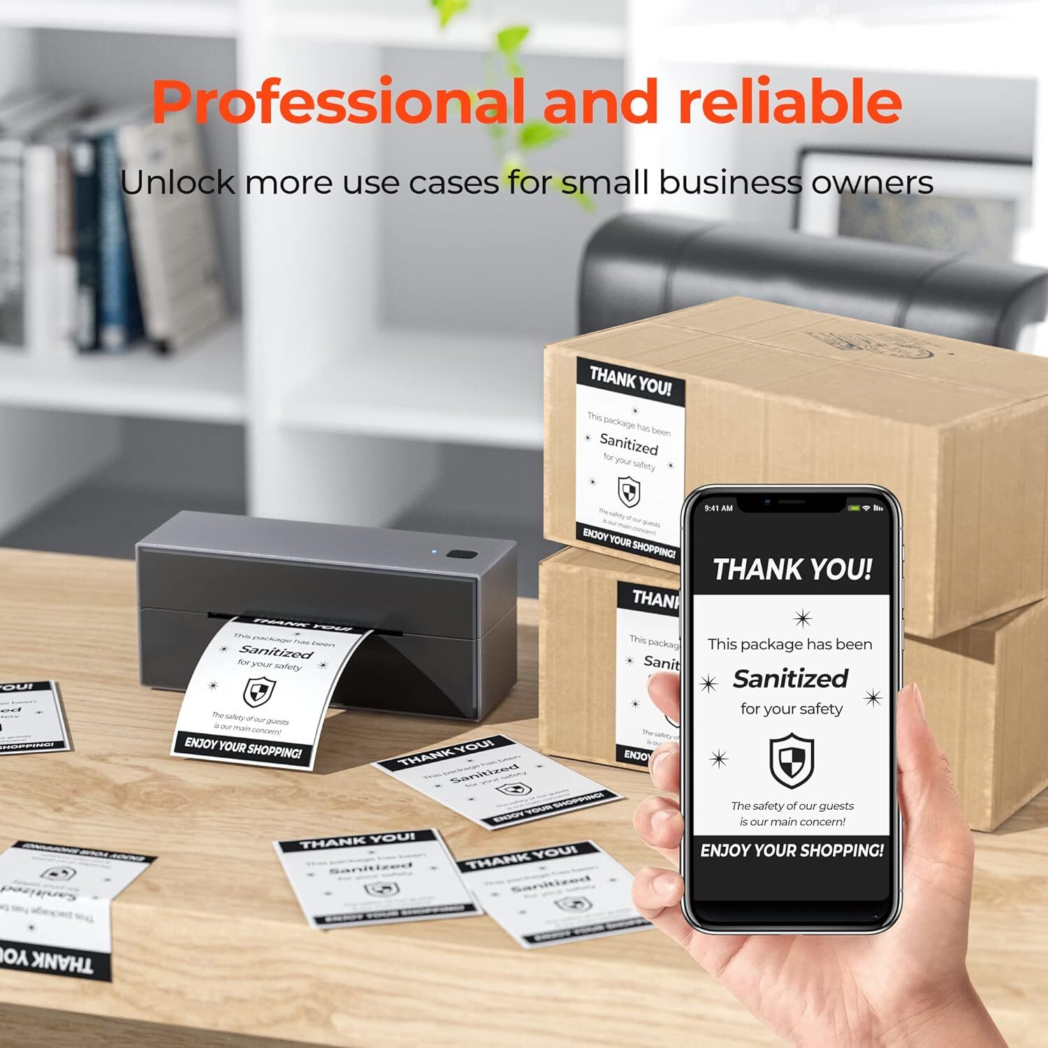 2000PCS 4×6″ Fan-Fold Direct Thermal Shipping Paper Address Label Sticker Paper