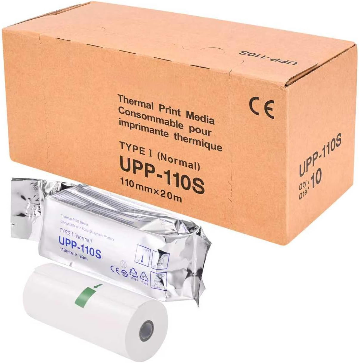 Ultrasound Paper UPP-110S Ultrasound Film/Media 10 Rolls,Type I Thermal Print Fi