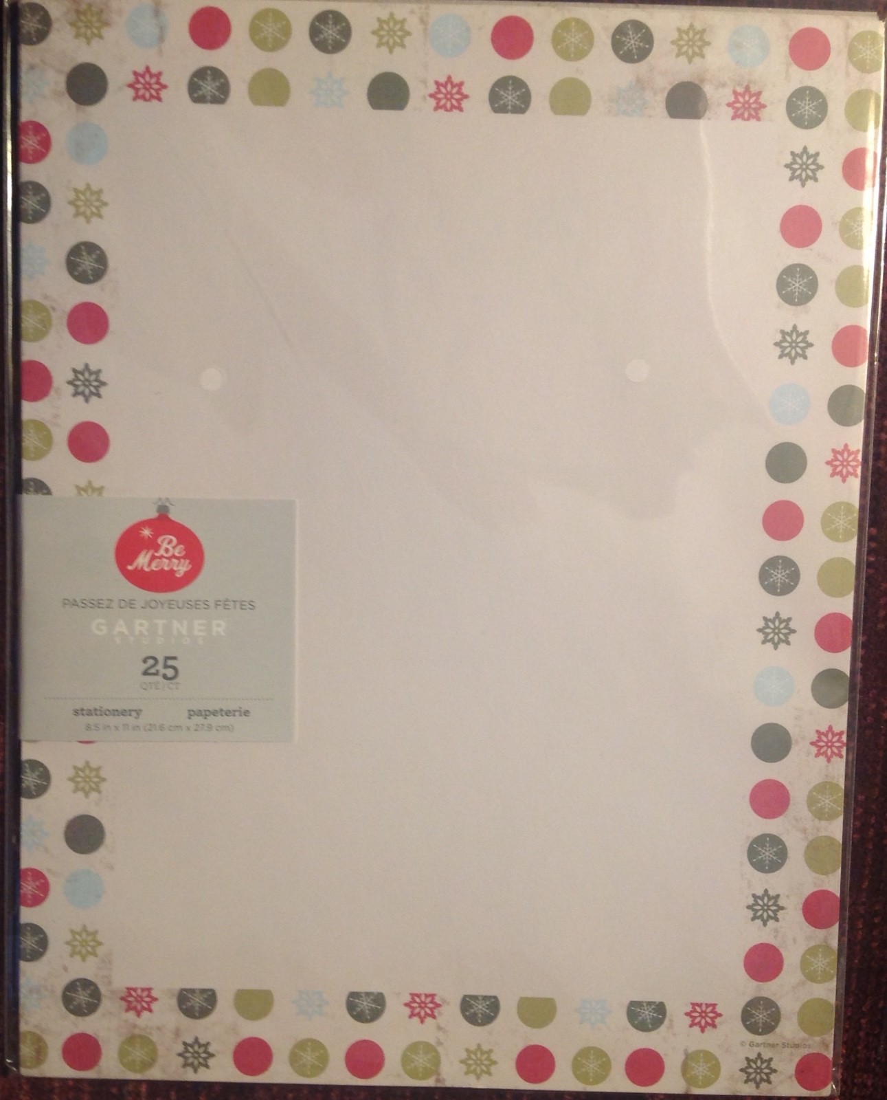 Computer Print Paper Christmas Snowflake Border 8.5×11 New Package 25 Sheets