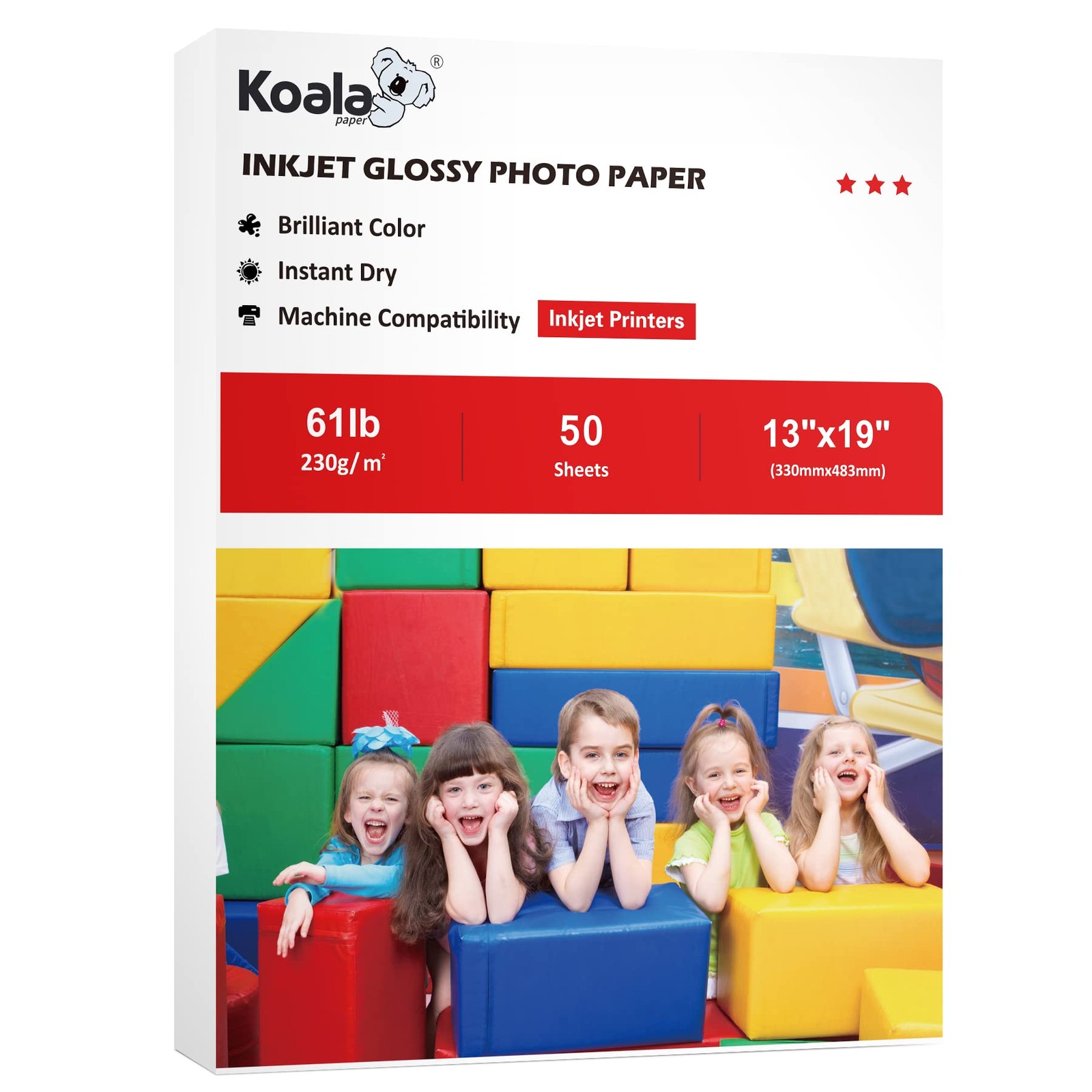 Koala Heavyweight Thick Glossy Photo Paper 13X19 Inches for Inkjet Printing U…