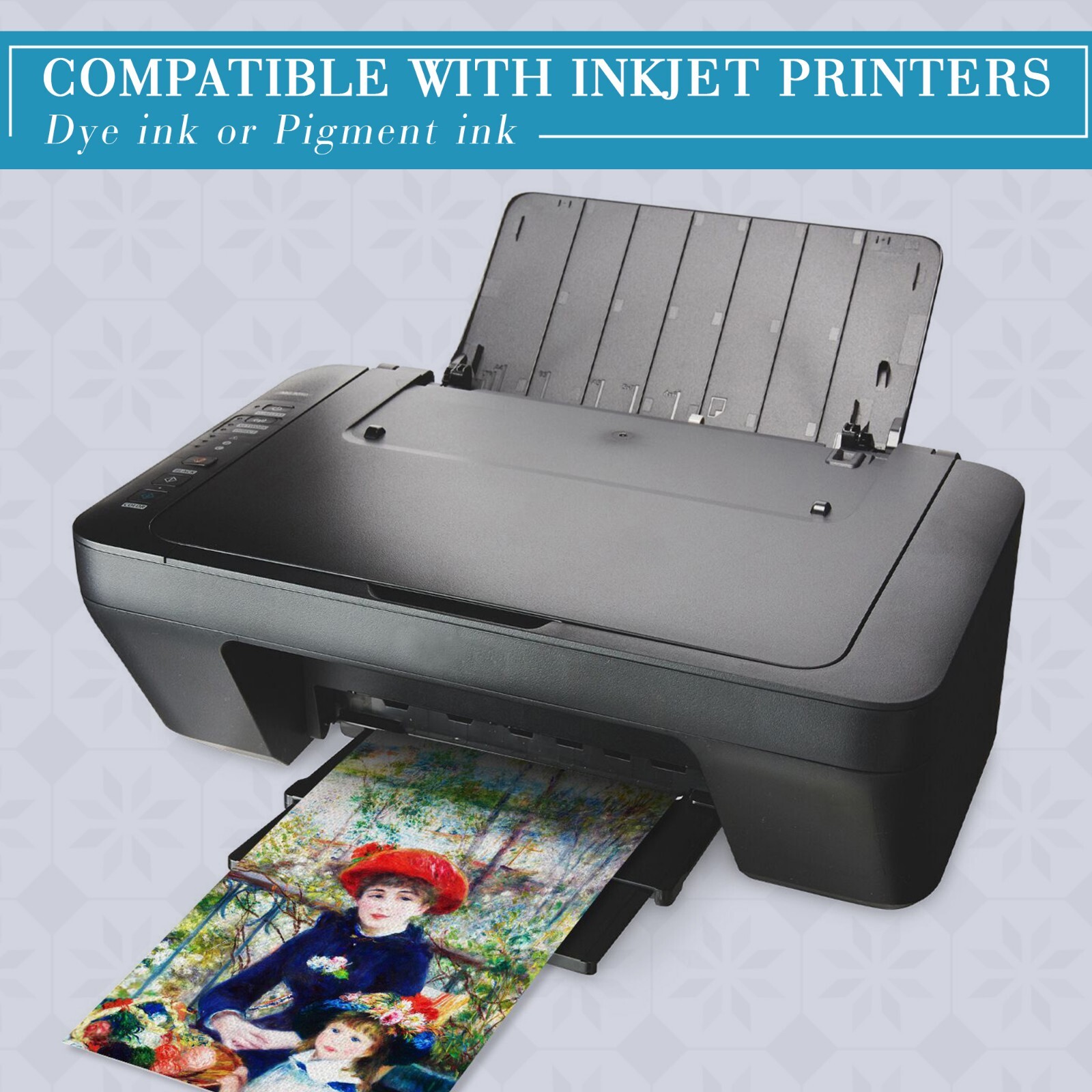 Printable Glossy Canvas Inkjet Printer Photo Paper 240g Eco Solvent Ink Textured