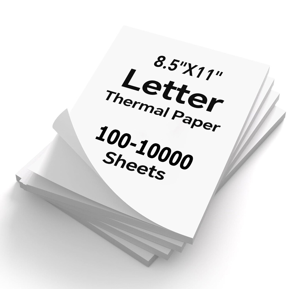 100-1000Sheets 8.5″x11″A4 Thermal Paper US Letter Size for M08F M834 MT800 PJ762