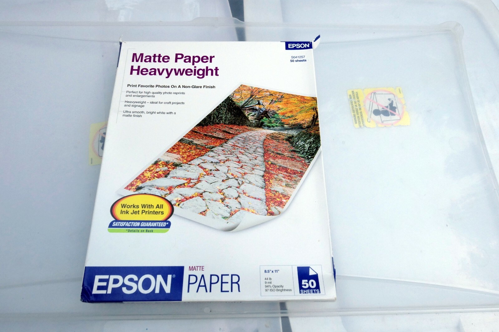 Epson S041257 Matte Printer Paper Heavyweight 30 sheets non Glare 8.5X11″ 9 mil