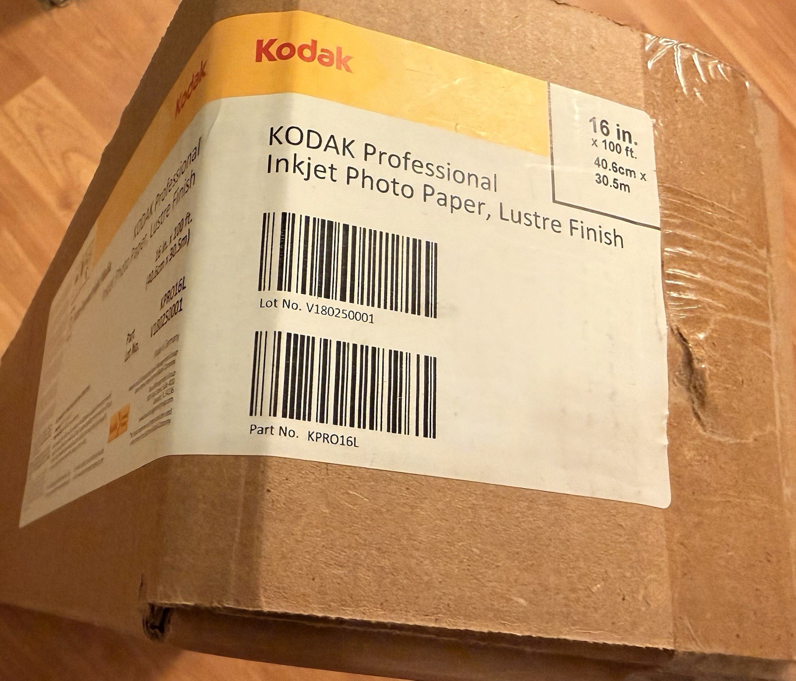 Kodak KPRO16L Professional Inkjet Photo Paper Roll Lustre 16″ x 100′ New Sealed