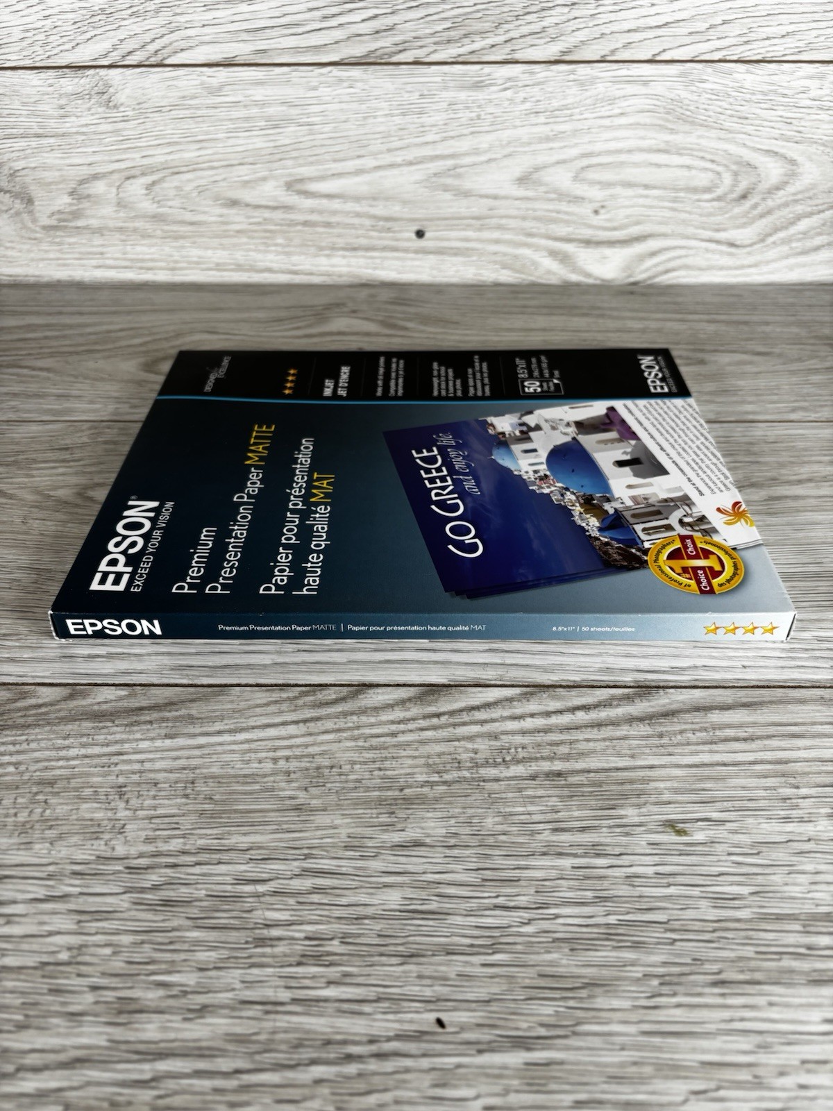 Epson Inkjet Presentation Paper Premium Matte 8.5×11 50 Sheets Cardstock