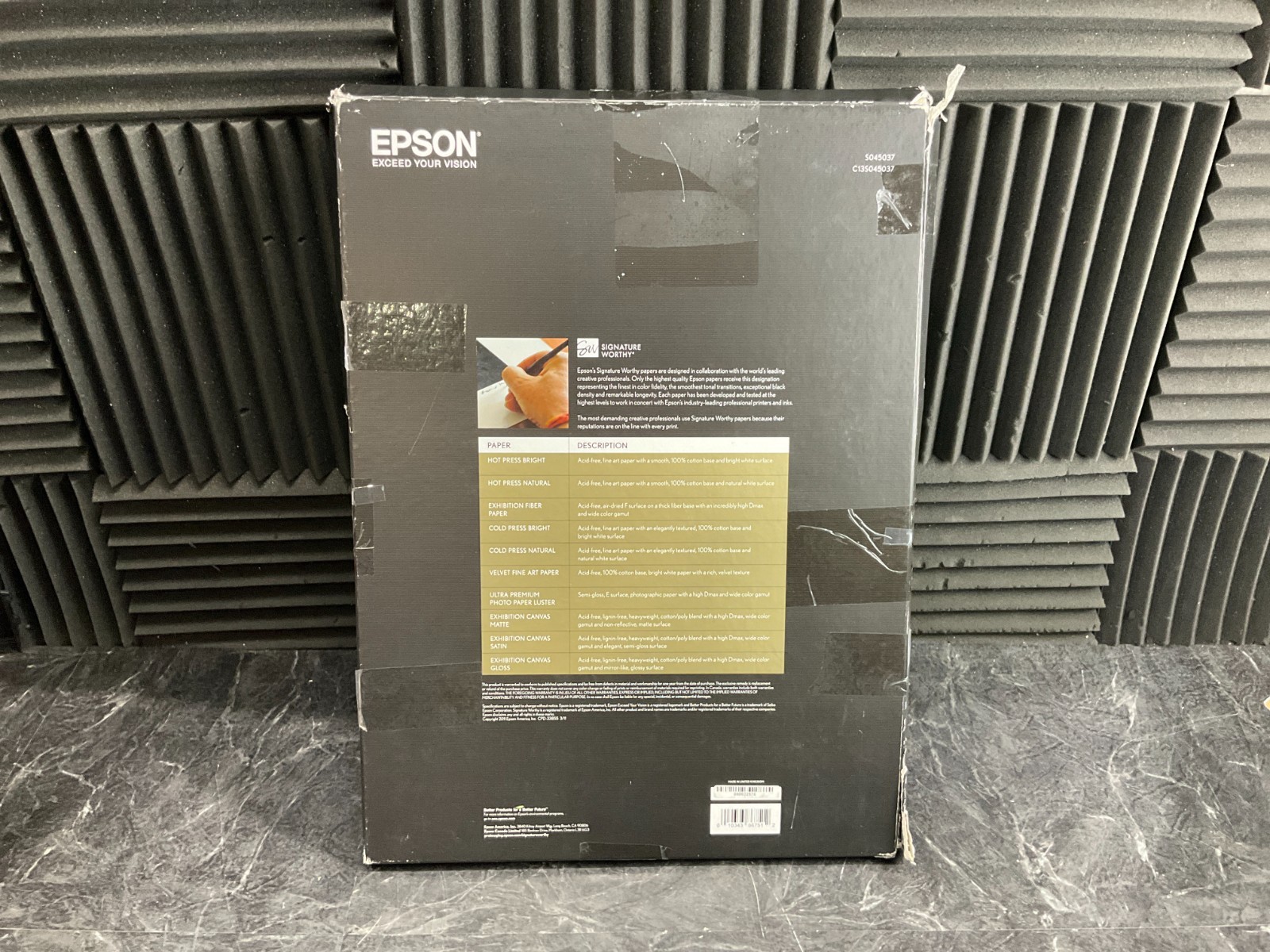 Epson Exhibition Fiber Paper 13″x19″, 25 sheets S045037 ✅ ❤️️ ✅ ❤️ OPEN BOX!