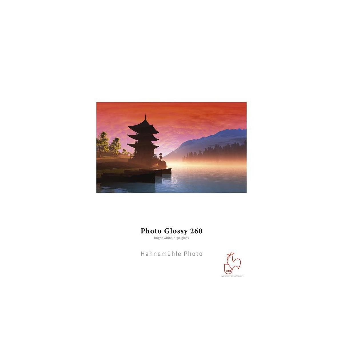Hahnemuhle Photo Glossy 260 High Gloss Inkjet Paper, 10.4 mil, 260gsm, Bright Wh