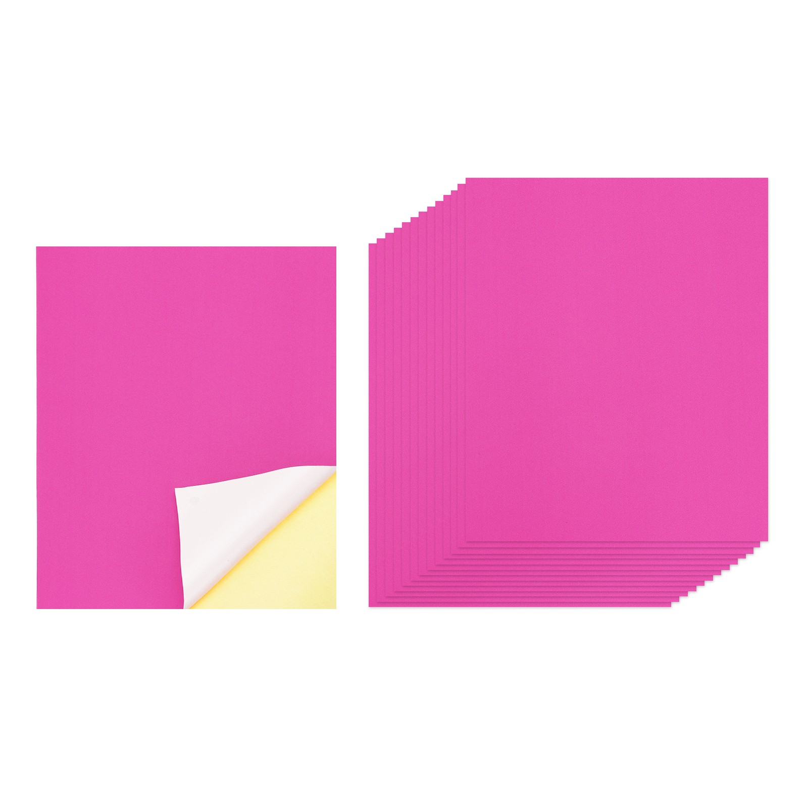 30 Sheets Printable Vinyl Sticker Paper for Inkjet Printer, Pink