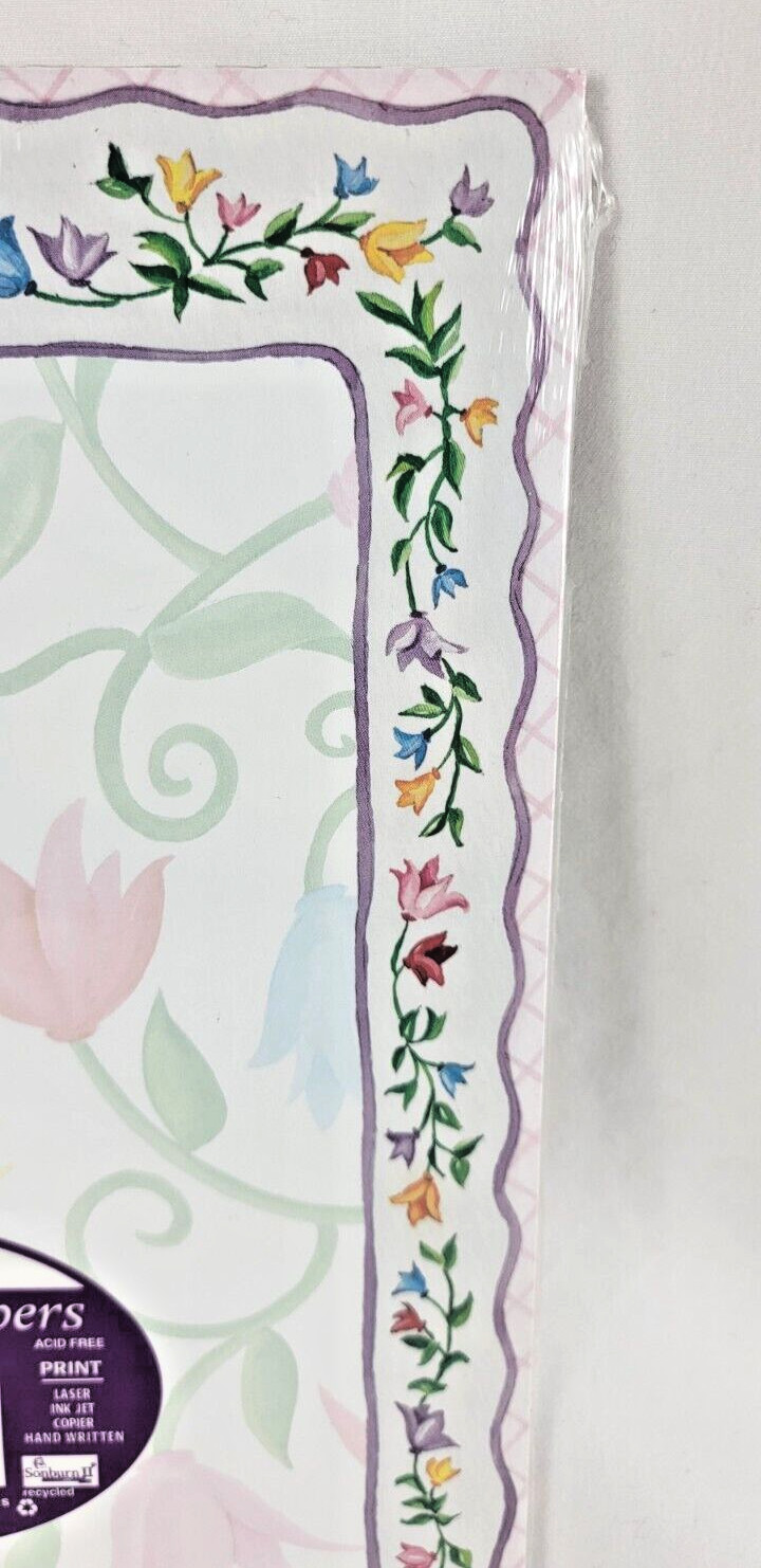 Sonburn II Pastel Flowers Specialty Paper 25 Sheets 8.5″x11″ Laser InkJet Copier