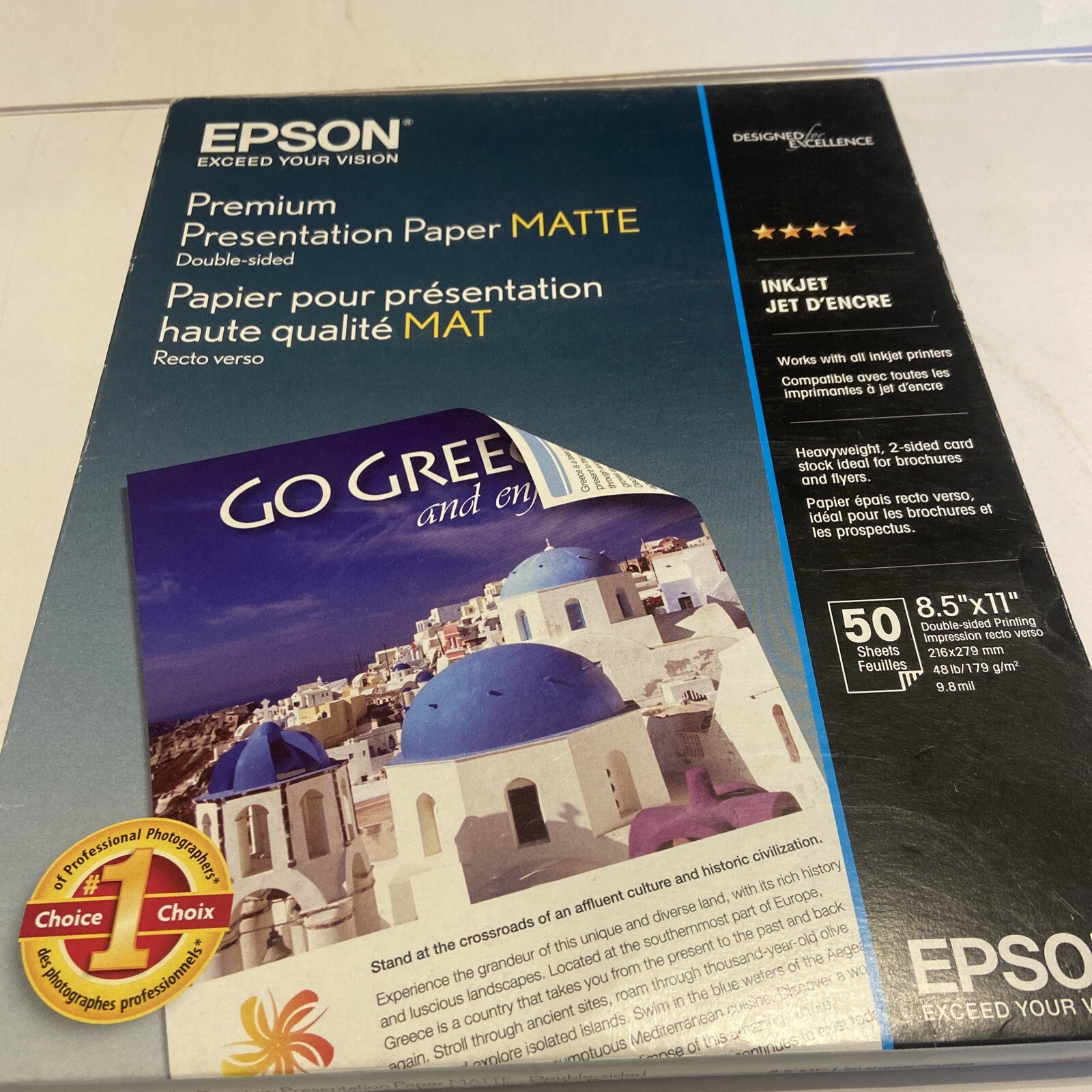 Epson Premium Presentation Paper MATTE (8.5×11 Inches, Double-sided, 50 Sheets)