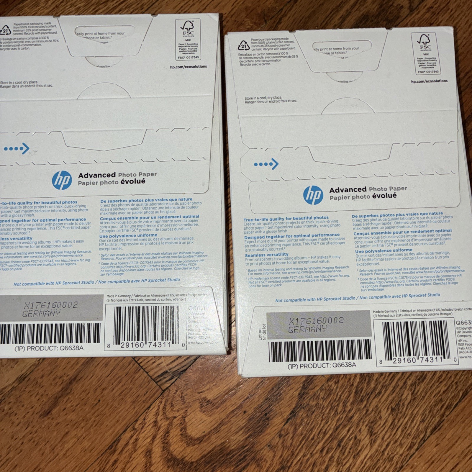 HP Advanced Photo Paper Glossy 100 Sheets 4×6″ Inkjet Boxed (Set Of 2) Boxed