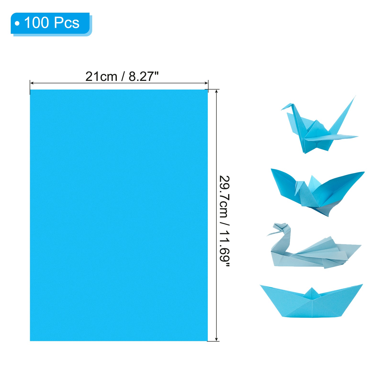 Lake Blue Color Copy Paper, 100 Sheets 11.7×8.3″ A4 70gsm