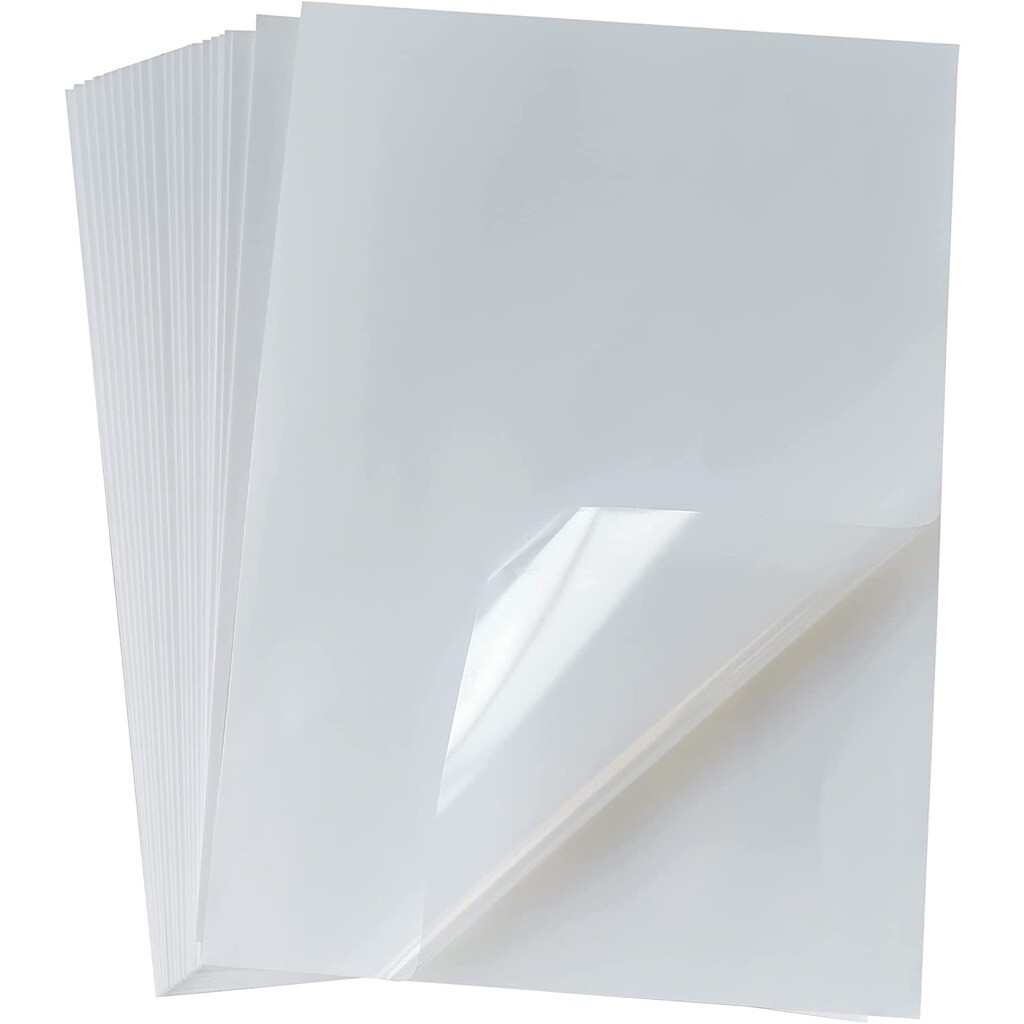 8.5×11 Printable Vinyl Sticker Paper Sheet Clear Label for Laser Printer Cricut