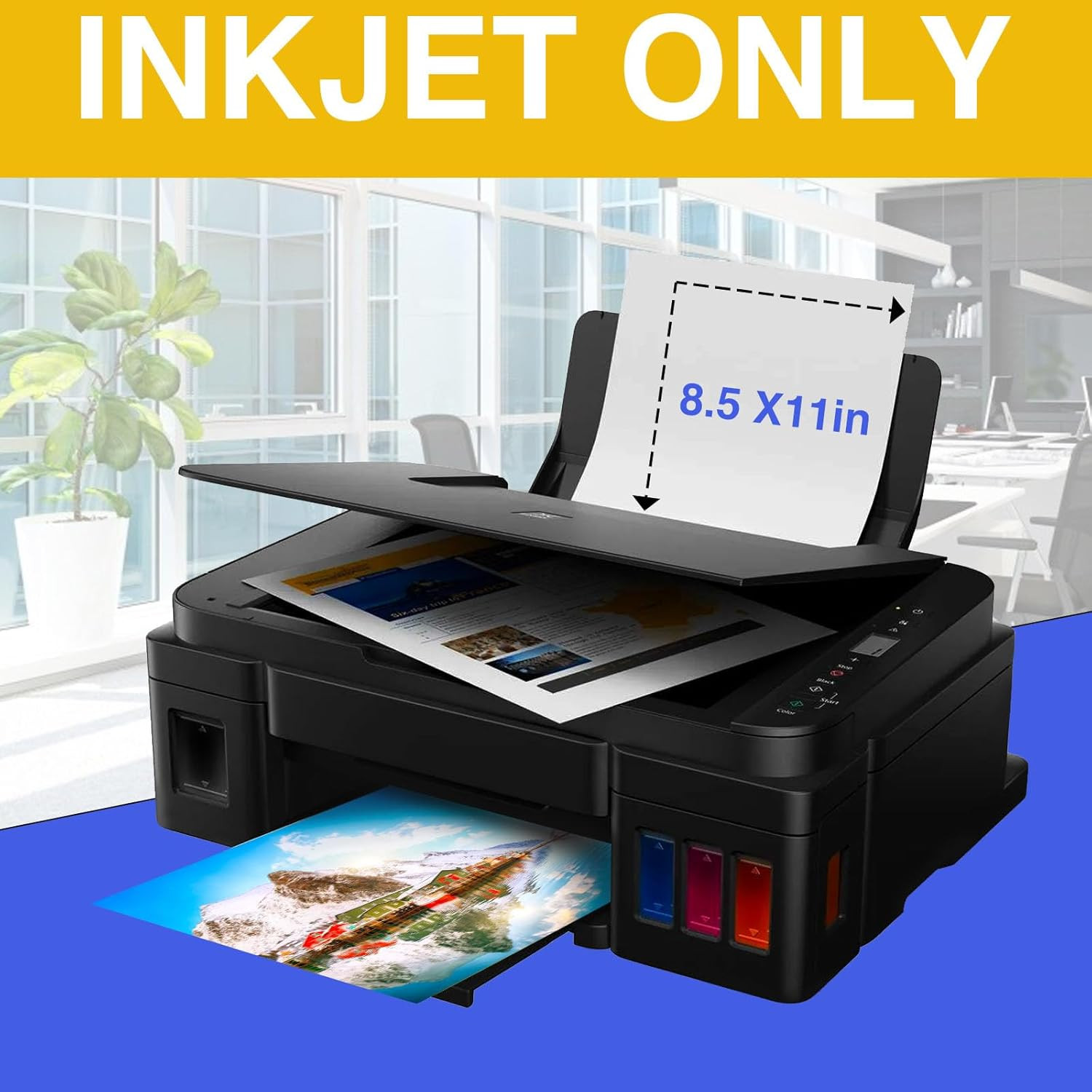 Printable Magnetic Paper Non-Adhesive, 8.5″ X 11″ 12 Mil for Inkjet Printer & DI