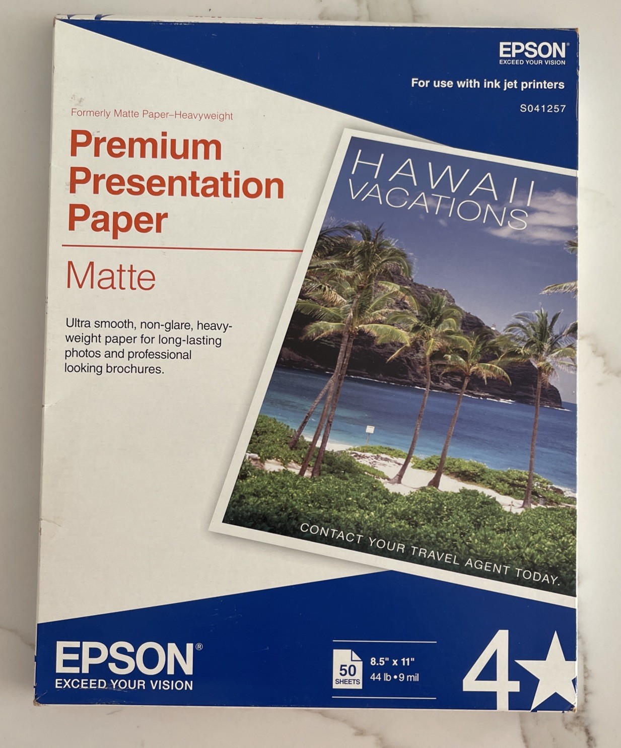 Epson Premium Presentation Paper Matte 8.5″ x 11″ Double-sided 43 Sheets