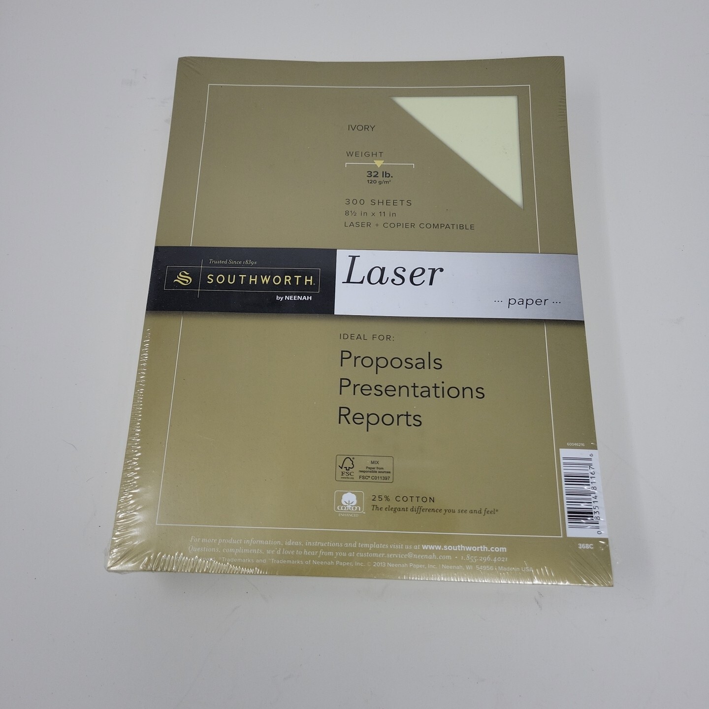 Southworth Laser Paper For Laser Print Copier IVORY 8.50″ X 11″ – 32lb 300sheets
