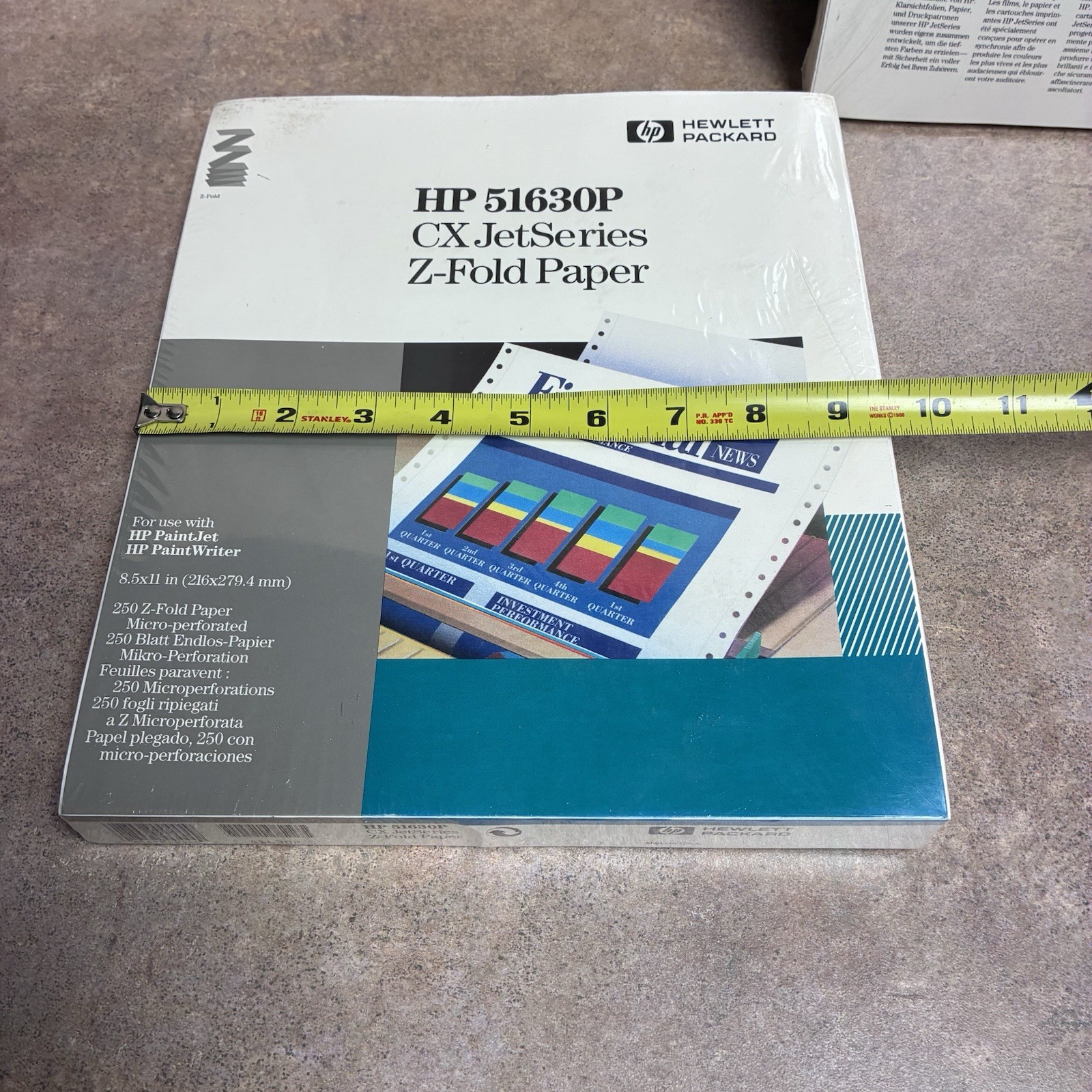 Lot Of 2 HP 61360P CX Jet Series Z-Fold Paper 250 Sheets Each New Sealed 8 1/2”x