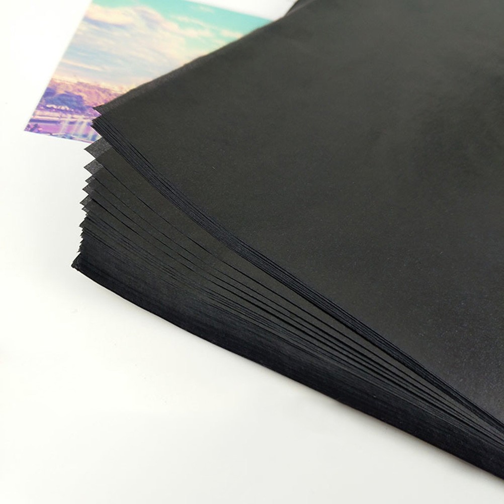 100Pcs Reusable Graphite Carbon Paper Black for Writing Durable Transfer Art