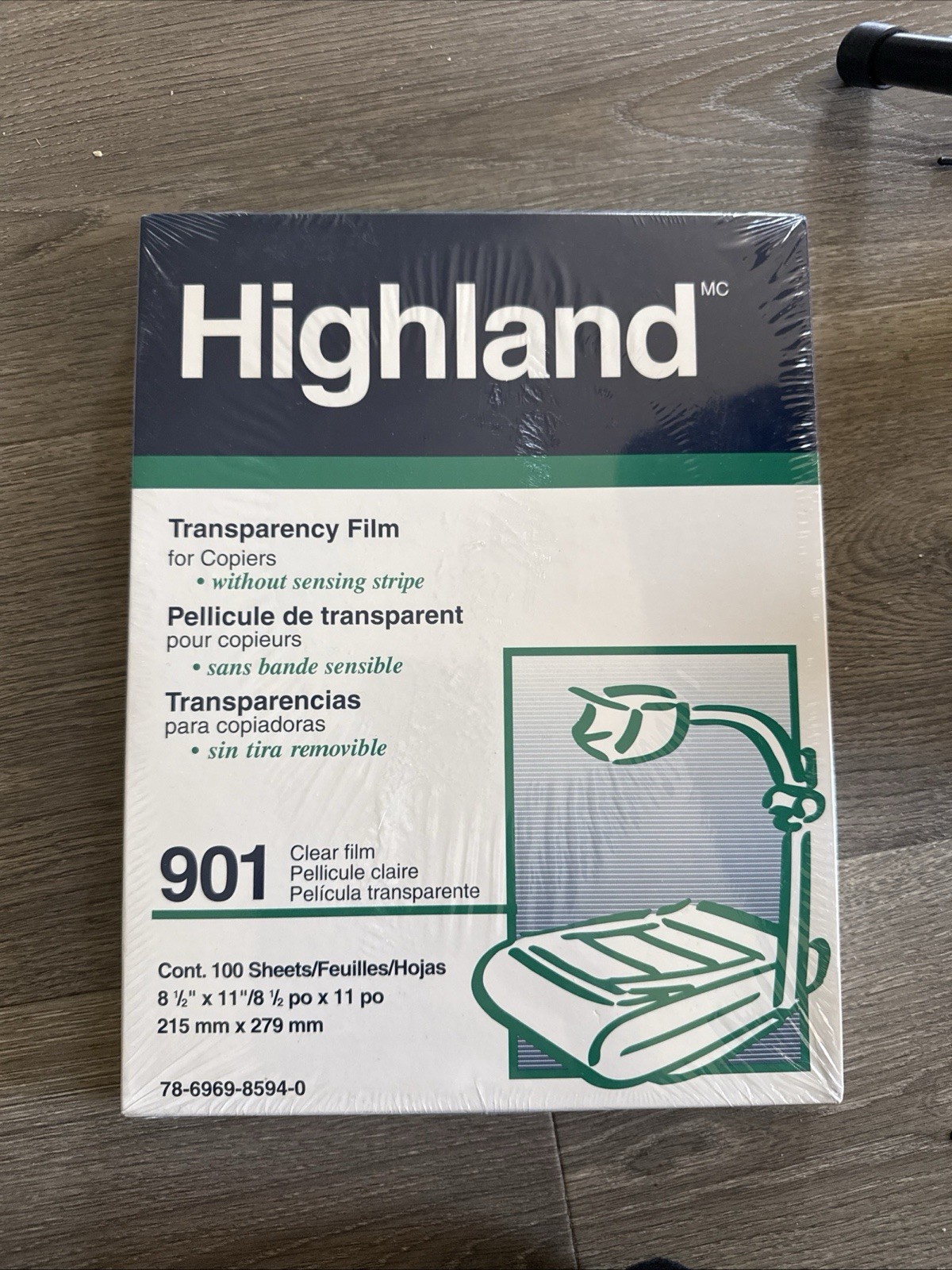 5 Lot HIGHLAND 901 Transparency Film For Copiers – 100 Sheets per box NEW!
