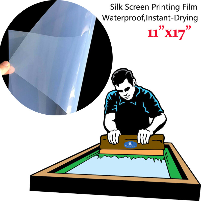 100 Sheets，11″x17″，Waterproof Inkjet Screen Printing Transparency positive Film