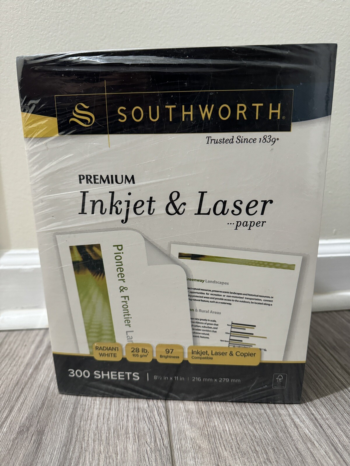 Southworth Inkjet & Laser Printer Paper 8.5″x11″ 28 lb, Radiant White, 900 Sheet