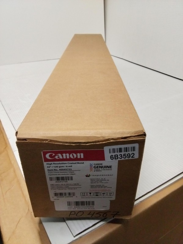 Canon High Resolution Coated Bond Paper 4004V755 for Wide Format Media 42 Inch