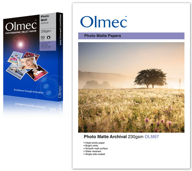 Olmec OLM-067 Photo Archival Matte Inkjet Paper 230gsm A3 (50 cut sheets)