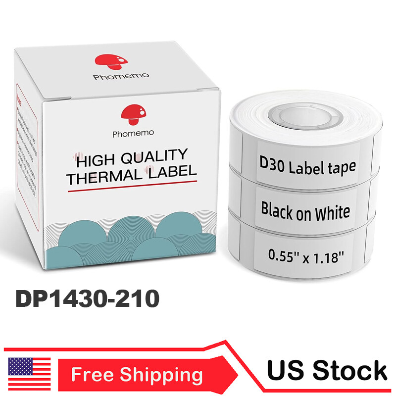 14x30mm 210PCS/Roll Label Maker Tape Sticker Thermal Paper Self-Adhesive For D30