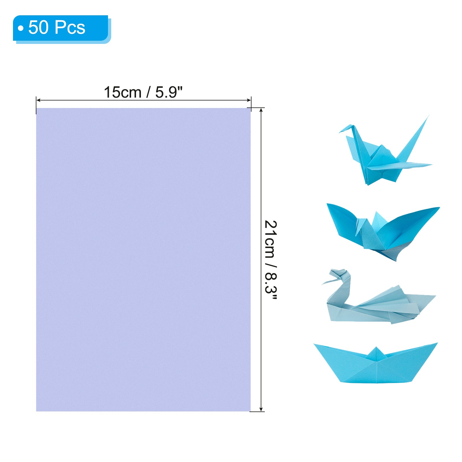 Light Purple Color Copy Paper, 50 Sheets 8.3×5.9″ A5 70gsm