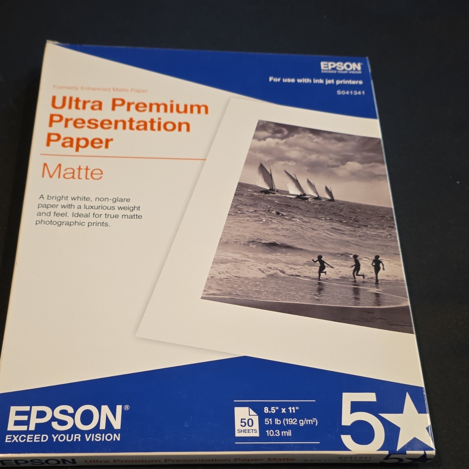 Epson Ultra Premium Presentation Matte Paper Letter 8.5×11 51lb 50 S041341