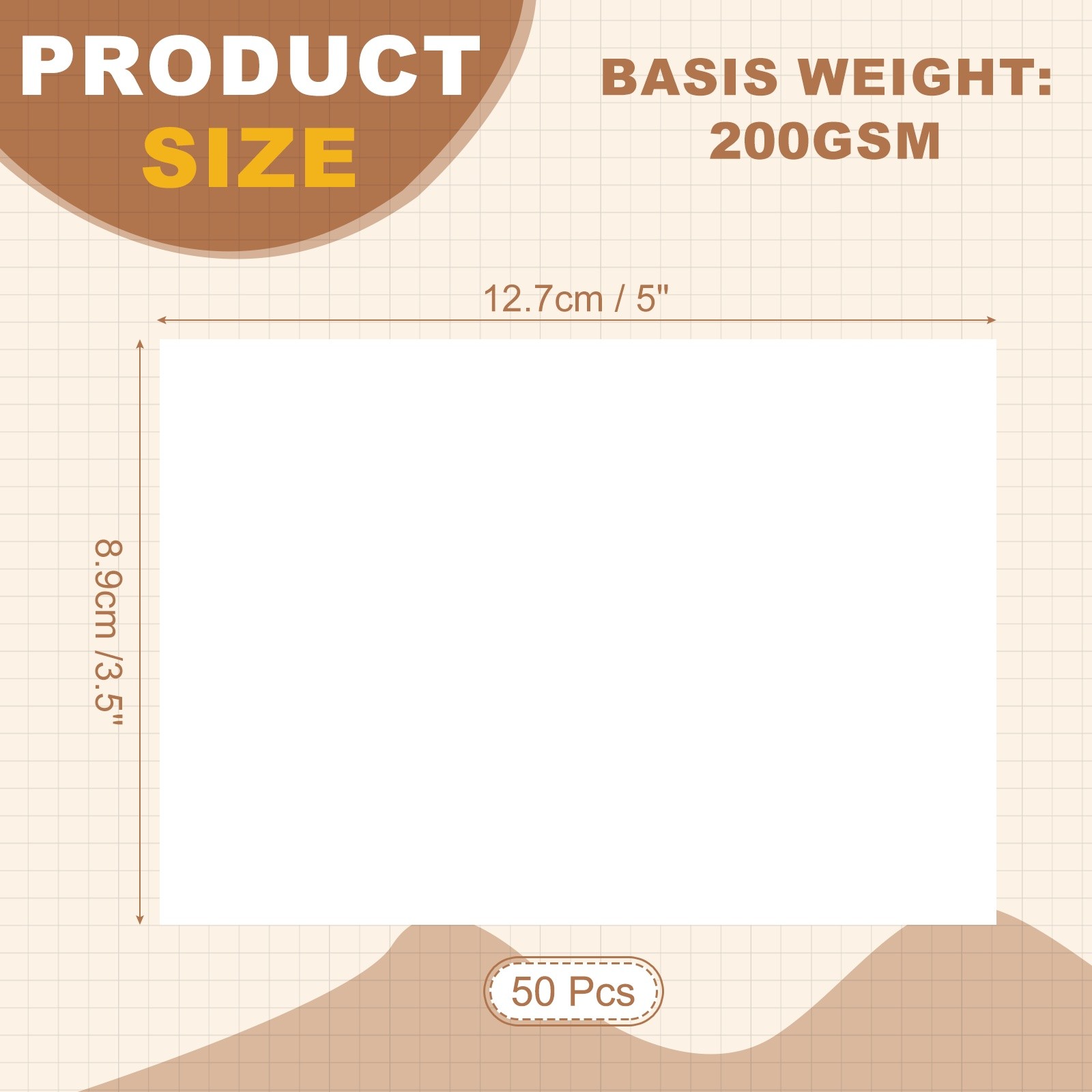 5×3.5 Inch, 50 Sheet Photo Paper for 200GSM Printer